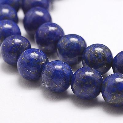 Natural Lapis Lazuli Bead Strands G-G953-03-10mm-1