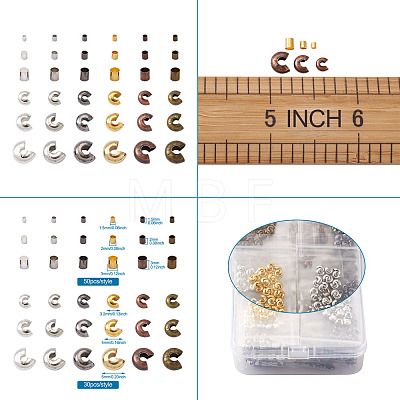 Brass Crimp Beads Covers KK-TA0007-81-1