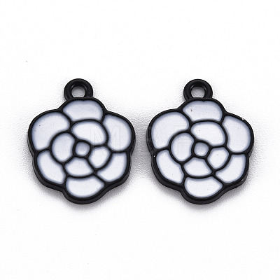 Spray Painted Alloy Enamel Pendants ENAM-N055-032-A01-NR-1