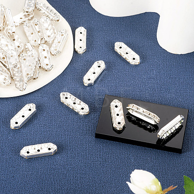 100Pcs 3-Hole Iron Grade A Rhinestone Bridge Spacers RB-SW0001-02-1