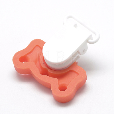 Food Grade Eco-Friendly Silicone Baby Pacifier Holder Clips SIL-T019-17-1