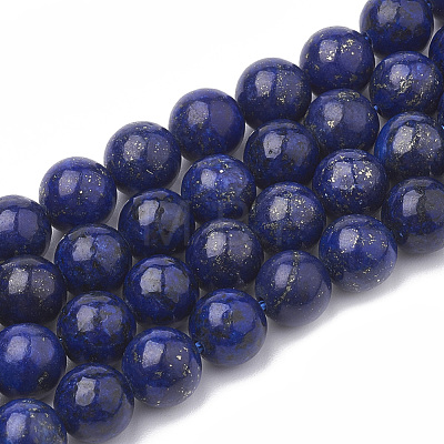 Natural Lapis Lazuli Beads Strands G-S295-18-8mm-1