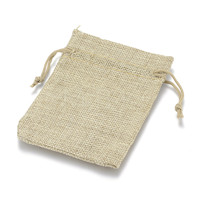 Burlap Packing Pouches Drawstring Bags ABAG-Q050-10x14-01-1