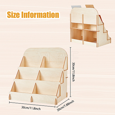 Wooden Multi-layer Cosmetic Storage Organizer Box MRMJ-WH0075-84-1