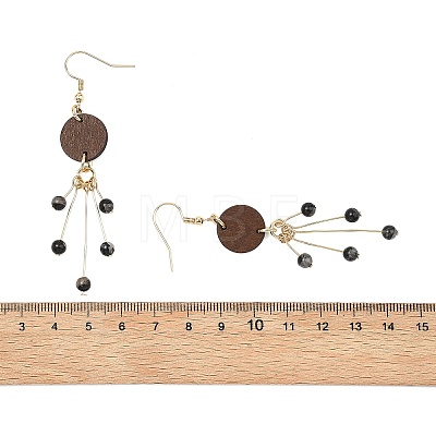 Natural Mixed Stone Dangle Earrings EJEW-JE06987-1