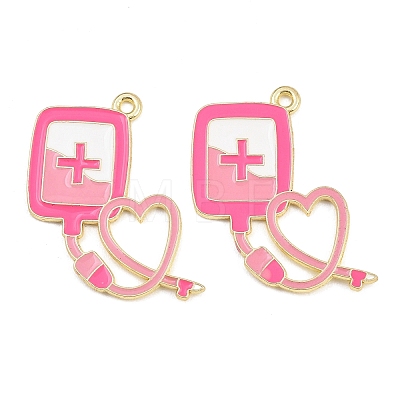 Medical Theme Alloy Enamel Pendants AL-CBA2919-03G-01B-1
