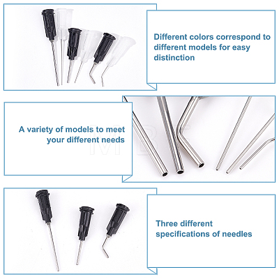 120Pcs 6 Style Plastic Fluid Precision Blunt Needle Dispense Tips TOOL-BC0002-11-1