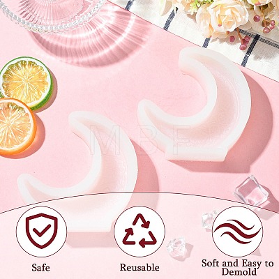 2Pcs 2 Styles Moon Candle Silicone Molds ST-CJ0043-073-1
