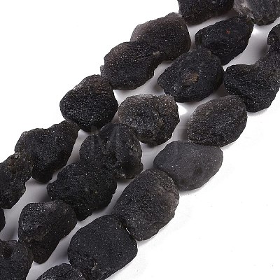 Natural Tektite Beads Strands G-Q164-F03-01-1