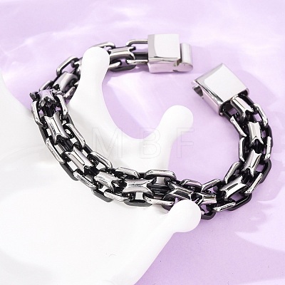304 Stainless Steel Link Chain Bracelets BJEW-F529-14EB-1