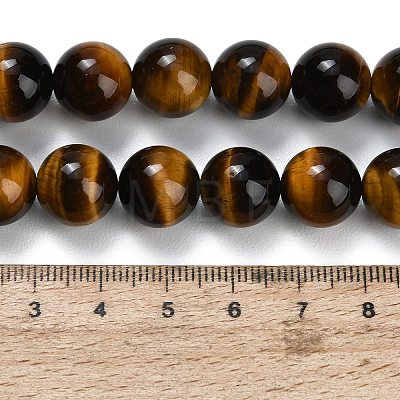 Natural Tiger Eye Beads Strands G-C293-A01-12mm-1