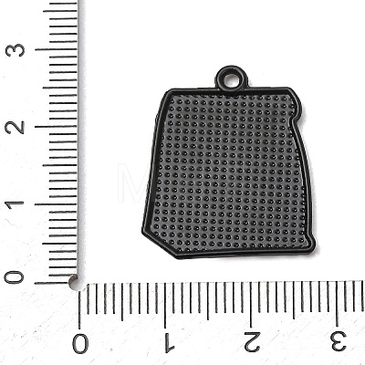 Coffee Alloy Enamel Pendants ENAM-I089-01B-04-1