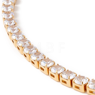 Classic Cubic Zirconia Tennis Necklace NJEW-G017-02A-G-1