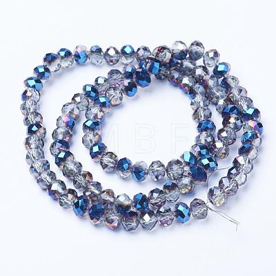 Electroplate Transparent Glass Beads Strands EGLA-A034-T4mm-Z01-1