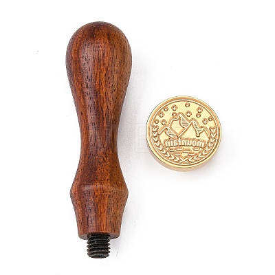 DIY Wood Wax Seal Stamp AJEW-WH0131-354-1