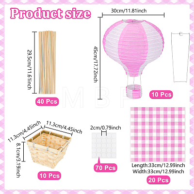 Paper & Iron Ball Lantern Party Decor AJEW-NB0009-45A-1