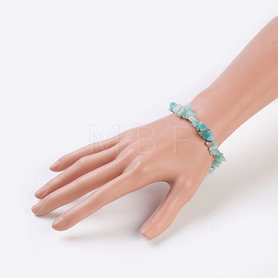 Natural Amazonite Stretch Bracelets BJEW-JB03681-06-1