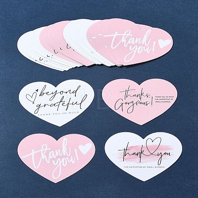 4 Bags 4 Styles Coated Paper Thank You Greeting Card DIY-FS0007-88-1
