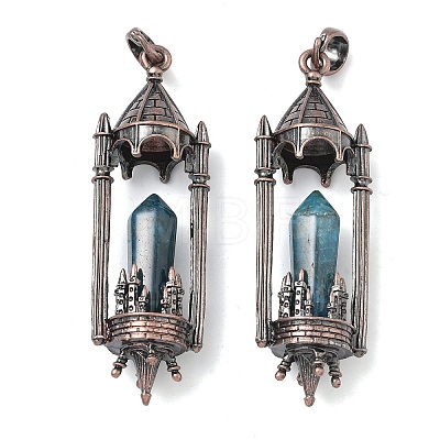 Natural Apatite Faceted Pointed Bullet Shaped Big Pendants G-P613-01R-01-1
