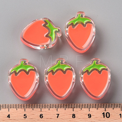 Transparent Enamel Acrylic Beads TACR-S155-003A-1