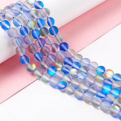 Synthetic Moonstone Beads Strands G-E573-01B-27-1
