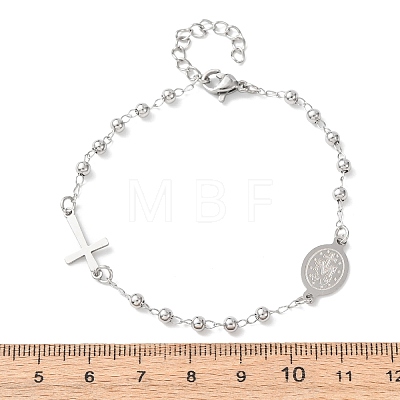 Religion 304 Stainless Steel Link Bracelets BJEW-F524-05B-P-1