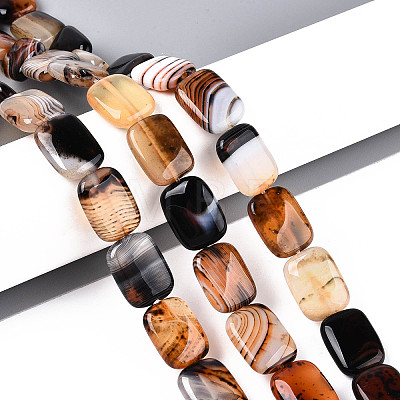 Natural Agate Beads Strands G-N356-03A-04-1