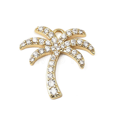 Brass Micro Pave Cubic Zirconia Pendants LS-KK-G534-01A-G-1