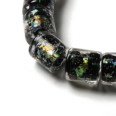 Handmade Dichroic Foil Glass Beads Strands DICH-U001-09G-1