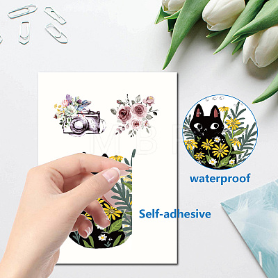 8 Sheets 8 Styles PVC Waterproof Wall Stickers DIY-WH0345-201-1