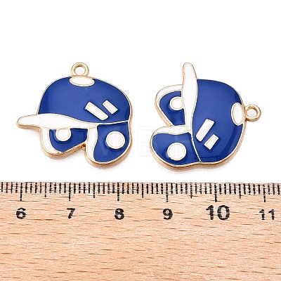 Rack Plating Alloy Enamel Pendants ENAM-N056-388KCG-02-1