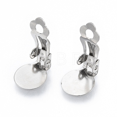304 Stainless Steel Clip-on Earring Findings X-STAS-N092-168P-1