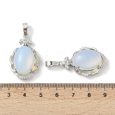 Opalite Oval Pendants G-NH0025-15P-24-1