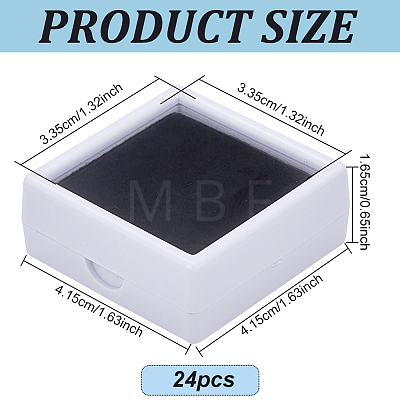 Square Plastic Loose Diamond Gemstone Storage Boxes CON-WH0095-25A-1