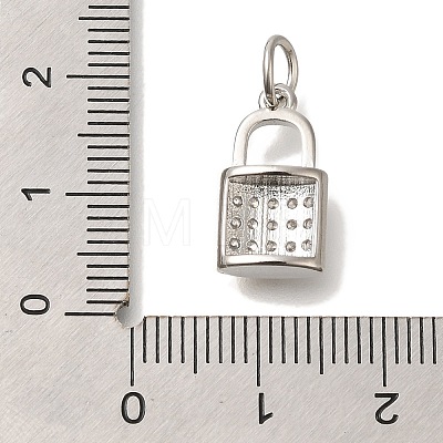 Brass Micro Pave Cubic Zirconia Pendants KK-Q001-15P-1