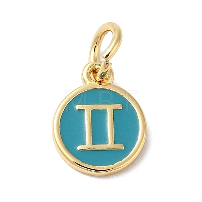 Real 18K Gold Plated Brass Enamel Charms KK-L216-001G-I05-1