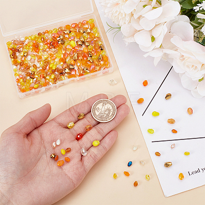 296Pcs 2 Styles Transparent Glass Beads GLAA-WR0001-08-1