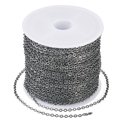 Brass Coated Iron Flat Cable Chains CH-TAC0007-01B-1