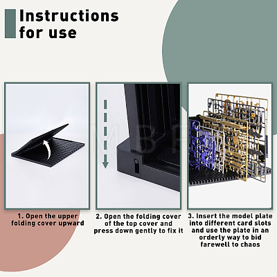 Plastic Pieces Shelves Tool Rack ODIS-WH0005-78-1