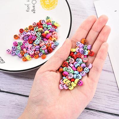 Opaque Acrylic Beads MACR-YW0001-22G-1