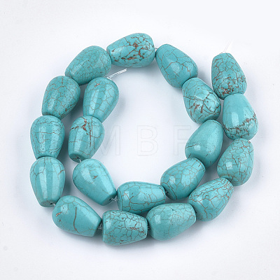 Natural Howlite Beads Strands TURQ-T003-12-1