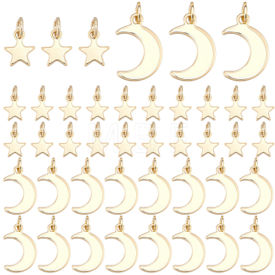 80Pcs 2 Style 201 Stainless Steel Pendants PALLOY-BBC00003-1
