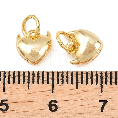 925 Sterling Silver Heart with Horn Charms STER-I024-03G-01-1