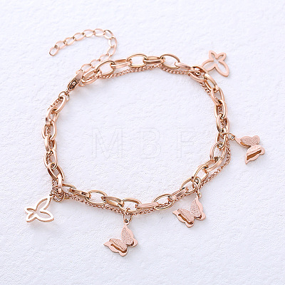 European Style Stainless Steel Multi-layered Bracelets XJ2407-1