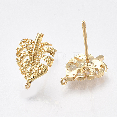 Brass Stud Earring Findings KK-S350-424-1