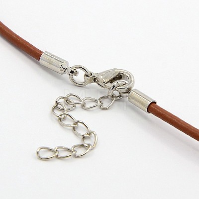 Leather Cord Necklace Making MAK-F002-11-1