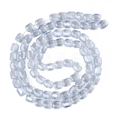 Electroplate Transparent Glass Beads Strands EGLA-N002-32-F01-1