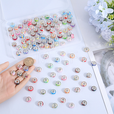 120Pcs Resin European Beads FIND-SP0002-05D-1
