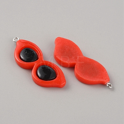 Opaque Resin Pendants RESI-WH0026-89D-1