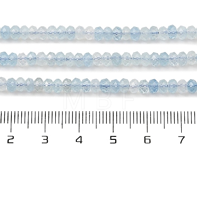 Natural Aquamarine Beads Strands G-K376-B04-02-1